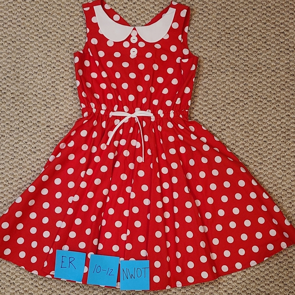 Red Polka Dot Eleanor Rose Dress